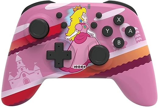 PRO CONTROLLER FOR NINTENDO SWITCH - HORI WIRELESS HORIPAD (PEACH) OFFICIALLY LICENSED BY NINTENDO