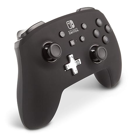 CONTROL INALAMBRICO NINTENDO SWITCH NEGRO POWERA RECARGABLE