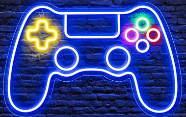 LETRERO DE NEÓN CON FORMA DE GAMEPAD