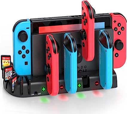 BASE MULTIFUNCIONAL / CARGADOR / HOLDER CASSETE NINTENDO SWITCH / JOYCON